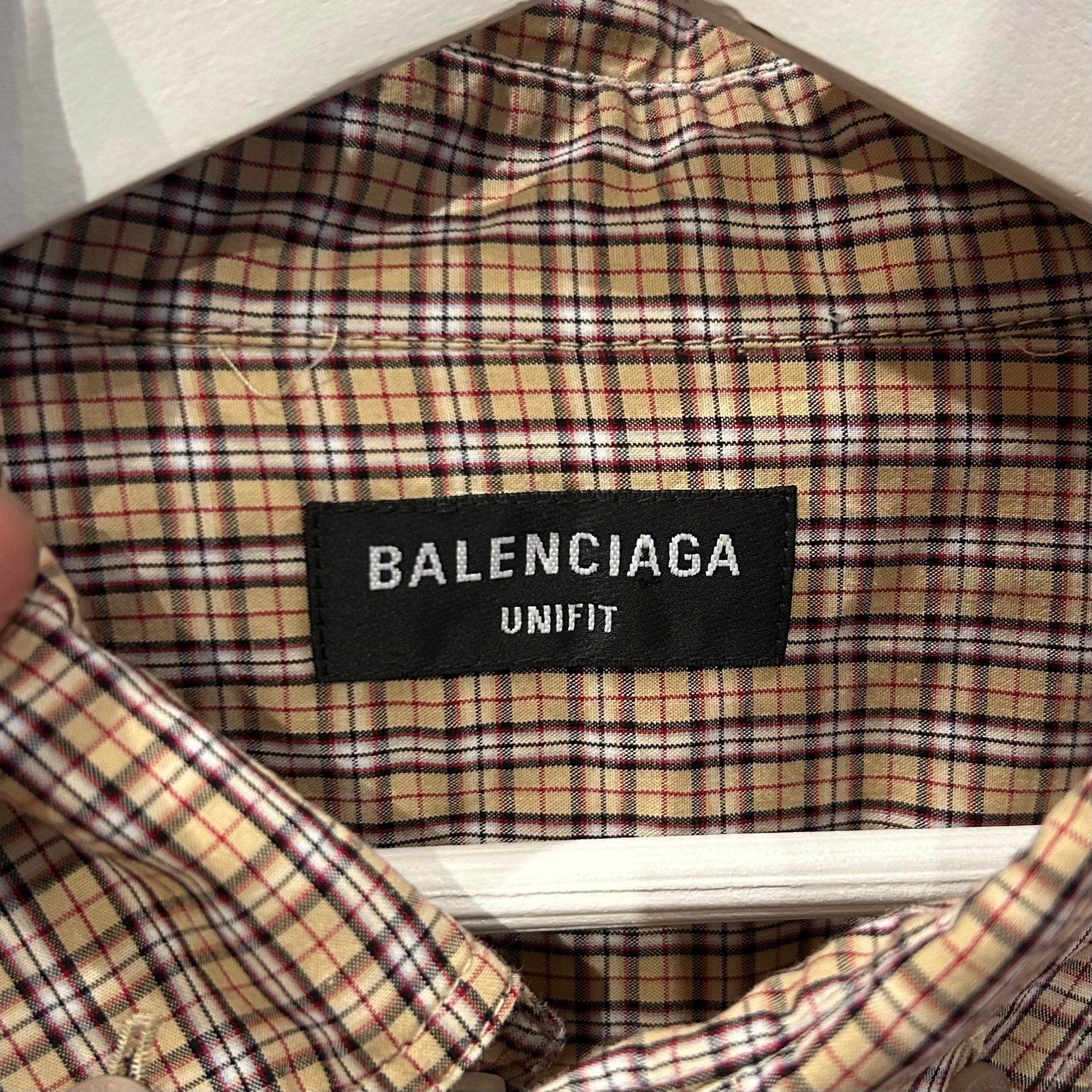 BALENCIAGA SS20 OVERSIZED CHECK FLANNEL SHIRT ‘MULTI’