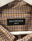 BALENCIAGA SS20 OVERSIZED CHECK FLANNEL SHIRT ‘MULTI’