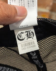 CHROME HEARTS TRIPLE PONY HAIR CROSS PATCH TRUCKER ‘BLACK’