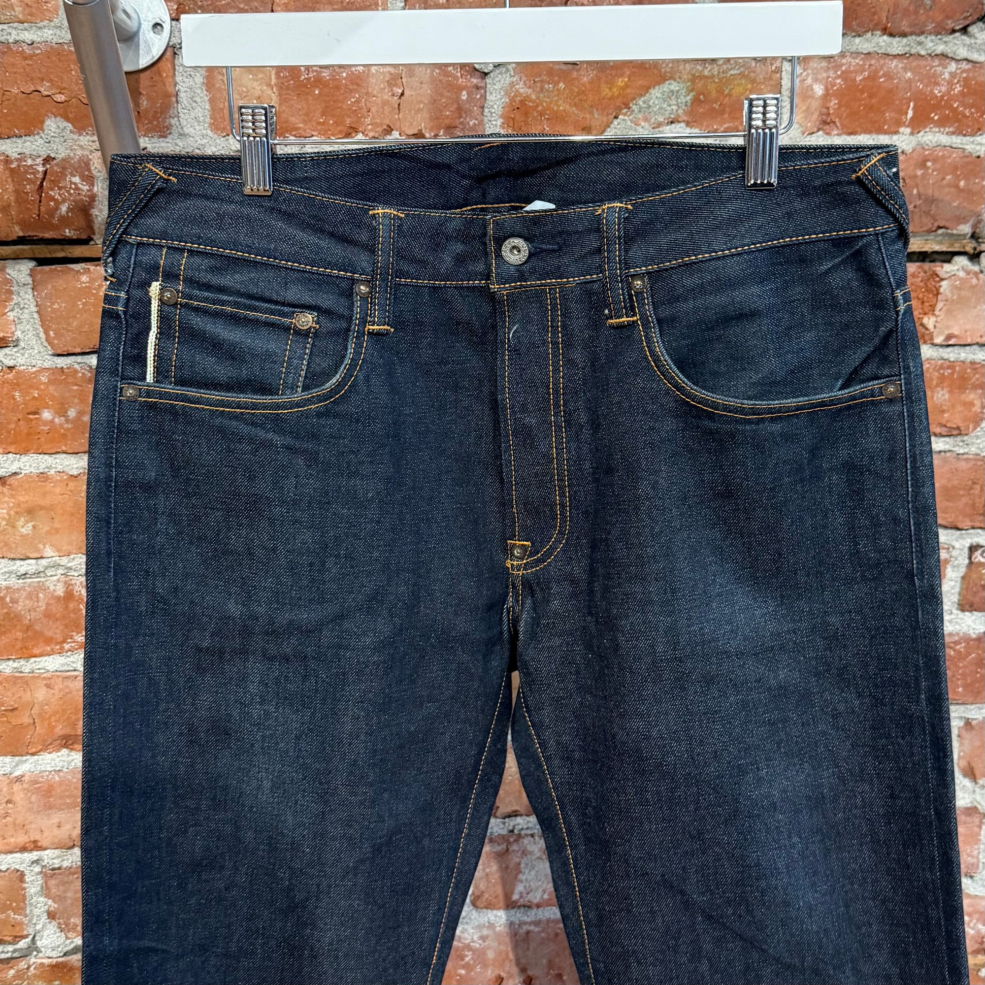 EVISU SELVEDGE ID SINGLE GULL DENIM ‘INDIGO/WHITE’
