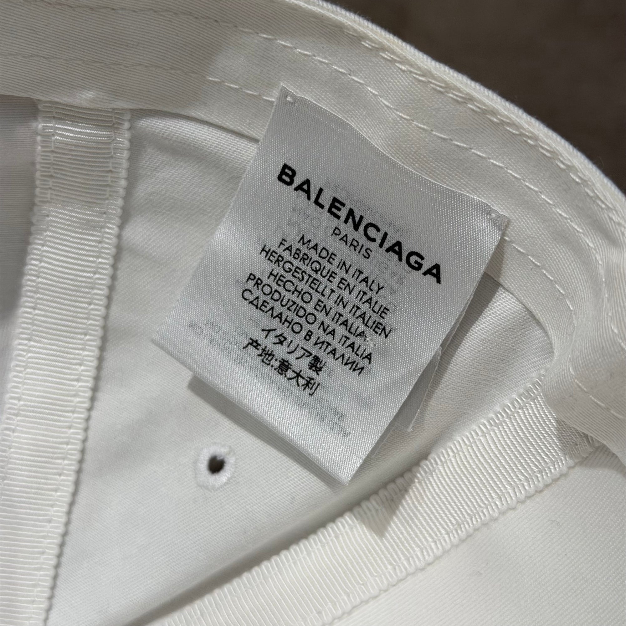 BALENCIAGA LOGO BASEBALL CAP ‘WHITE’