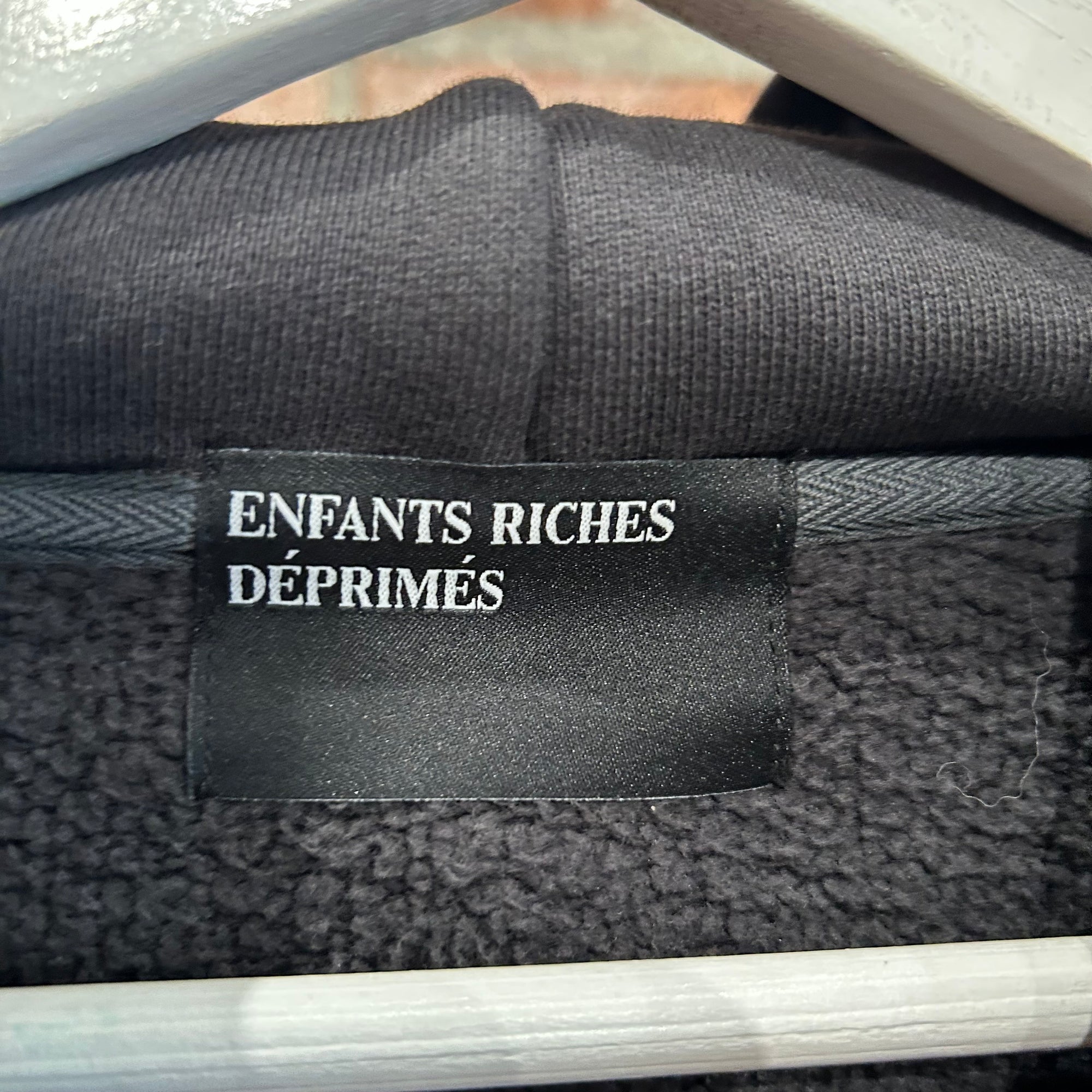 ENFANTS RICHES DEPRIMES SS25 HOLY BIBLE ASSEMBLAGE ZIP HOODIE 'BLACK'