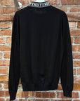 FENDI LOGO MOCKNECK KNIT SWEATER ‘BLACK’