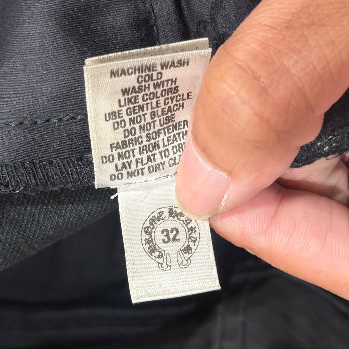 CHROME HEARTS 5 POCKET JAPANESE SELVEDGE DENIM ‘BLACK’