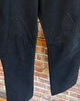 CHROME HEARTS FLEUR KNEE STRAIGHT LEG DENIM ‘BLACK’