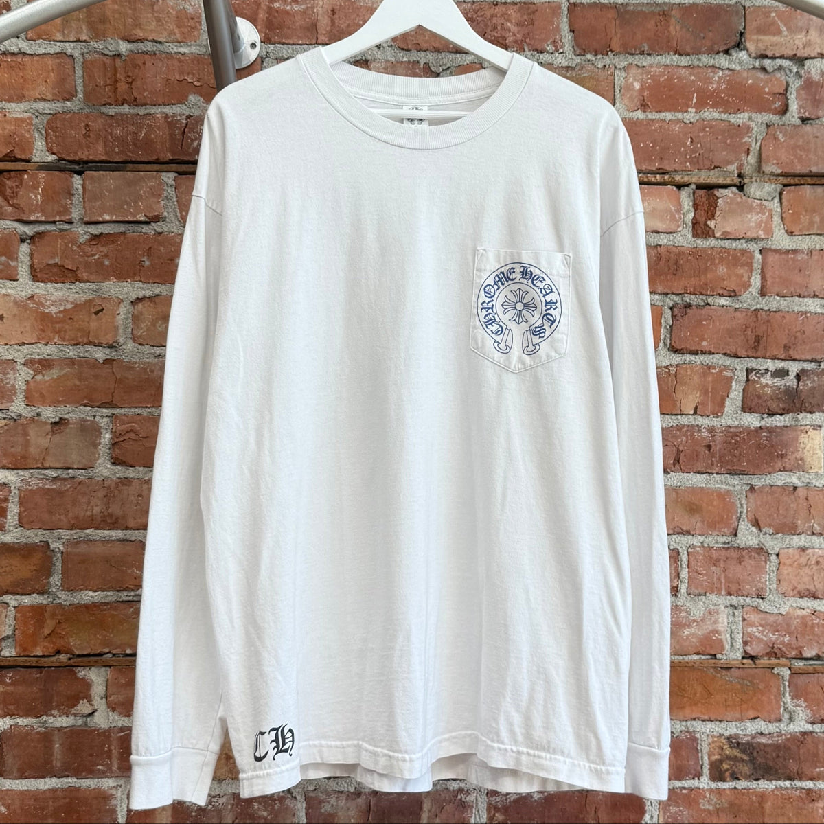 CHROME HEARTS VINTAGE CELTIC PLUS CROSS LONGSLEEVE ‘WHITE’