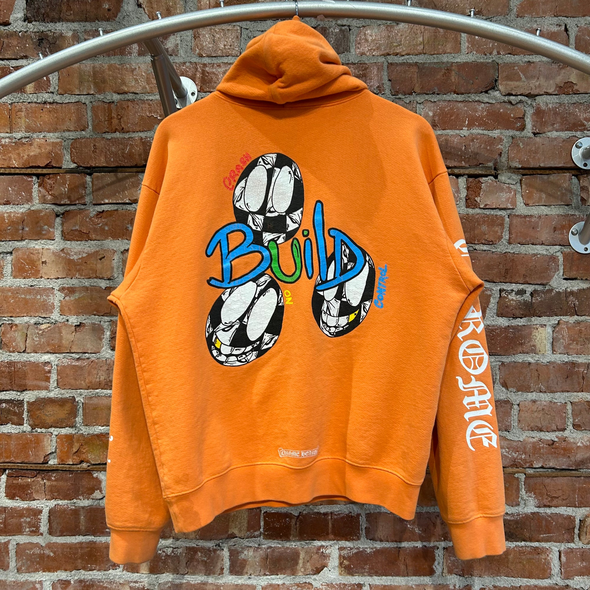 CHROME HEARTS MATTY BOY BUILD PULLOVER HOODIE ‘ORANGE’
