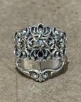 DEAL DESIGN HALF SHADE ARMOR RING 'SILVER'