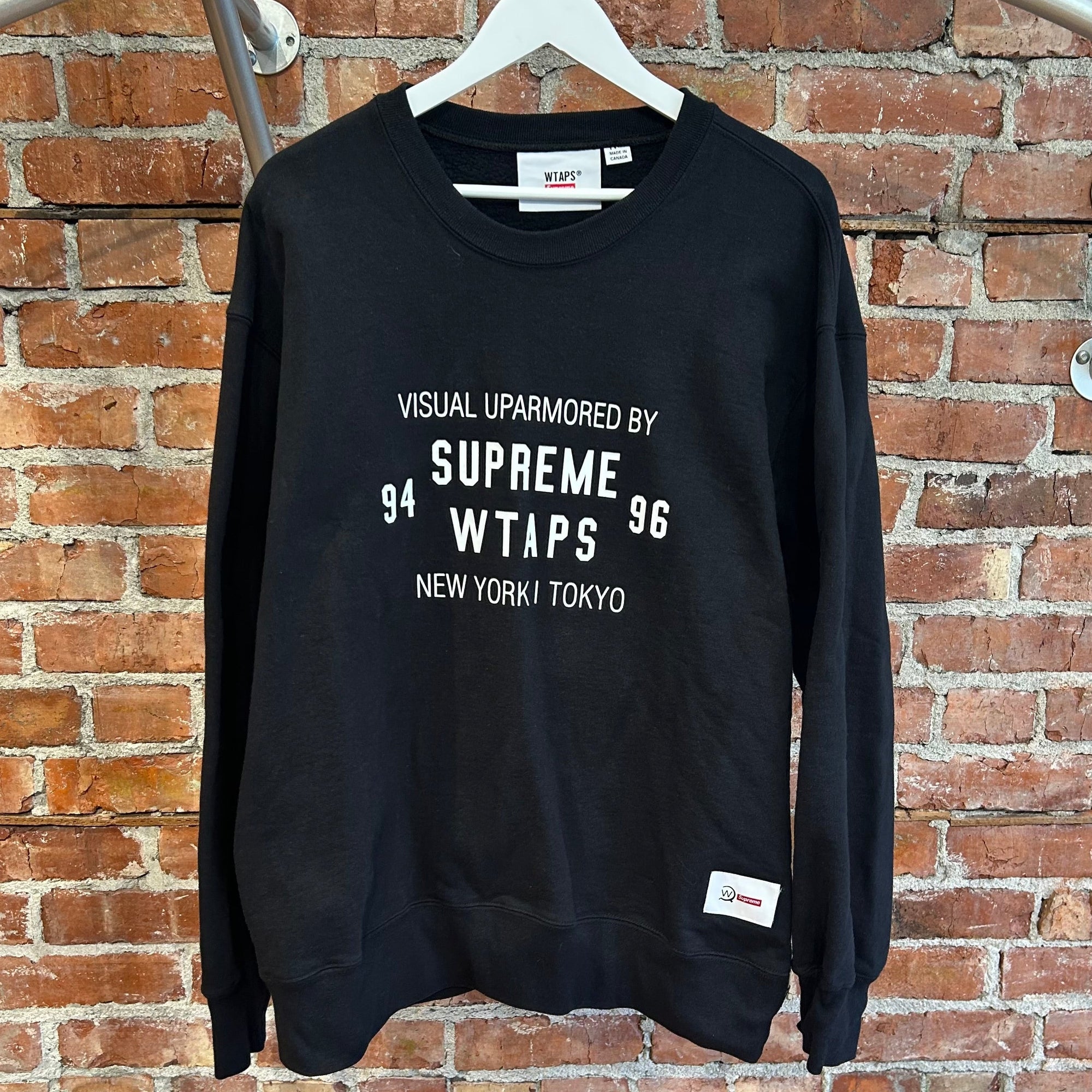 SUPREME X WTAPS FW21 CREWNECK ‘BLACK’