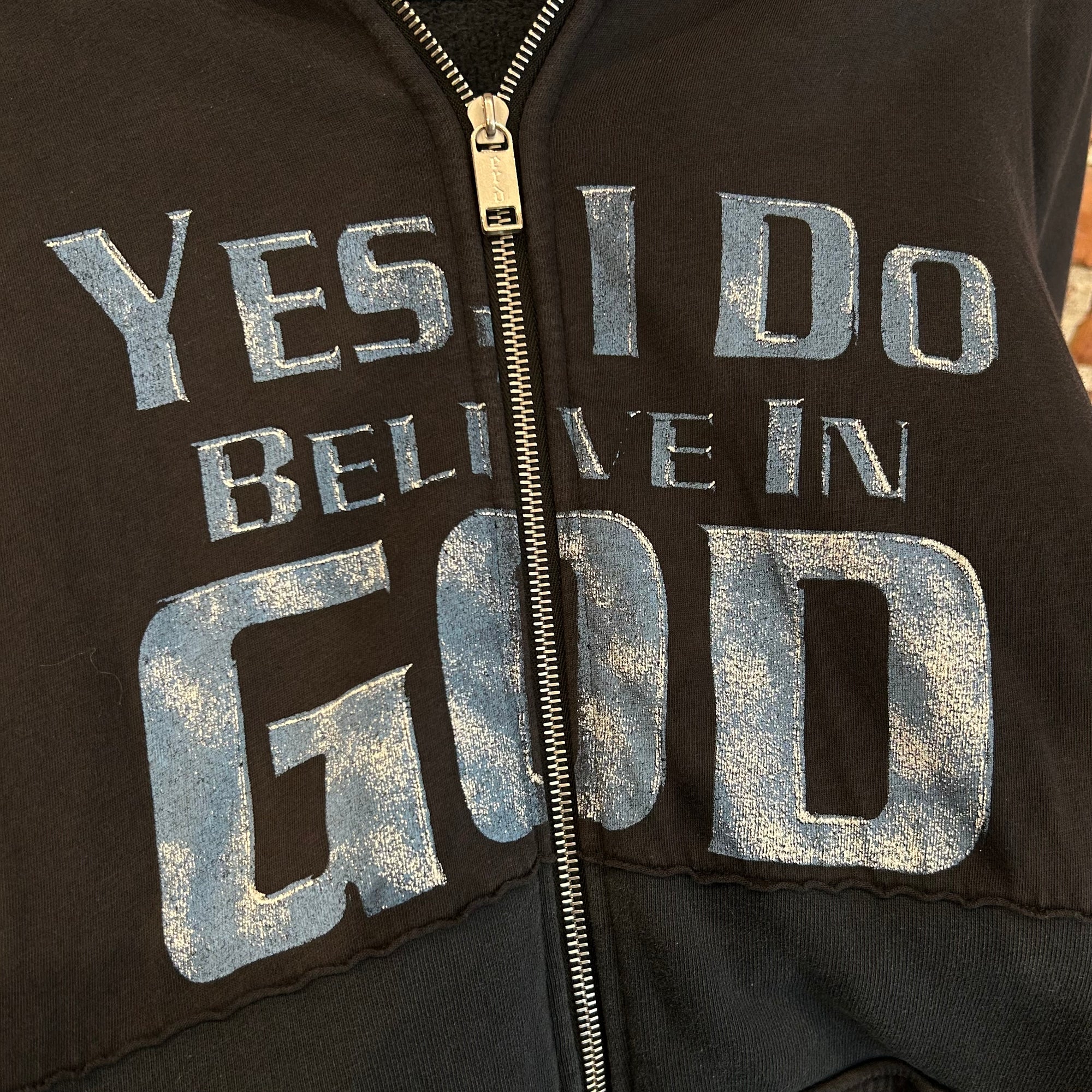 ENFANTS RICHES DEPRIMES FW24 COLUMBINE GOD ZIP HOODIE ‘BLACK/NAVY’