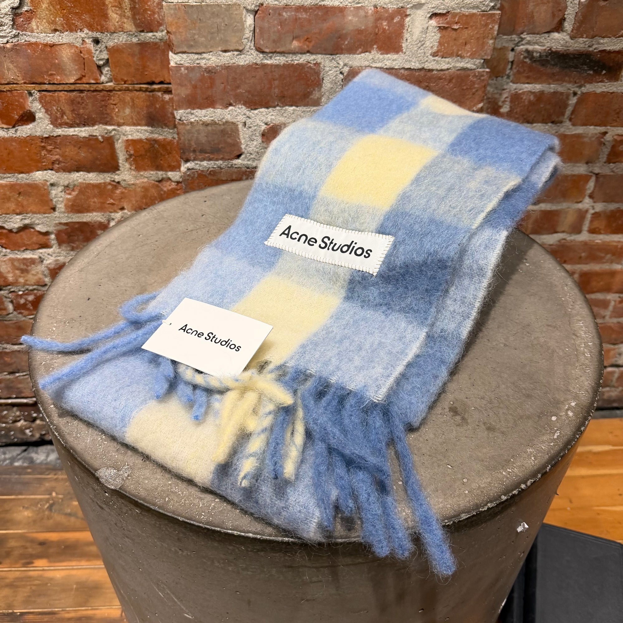 ACNE STUDIOS WOOL CHECK SCARF ‘MULTI’