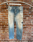 KURO DISTRESSED SASHIKO DENIM PANTS ‘LIGHT WASH’