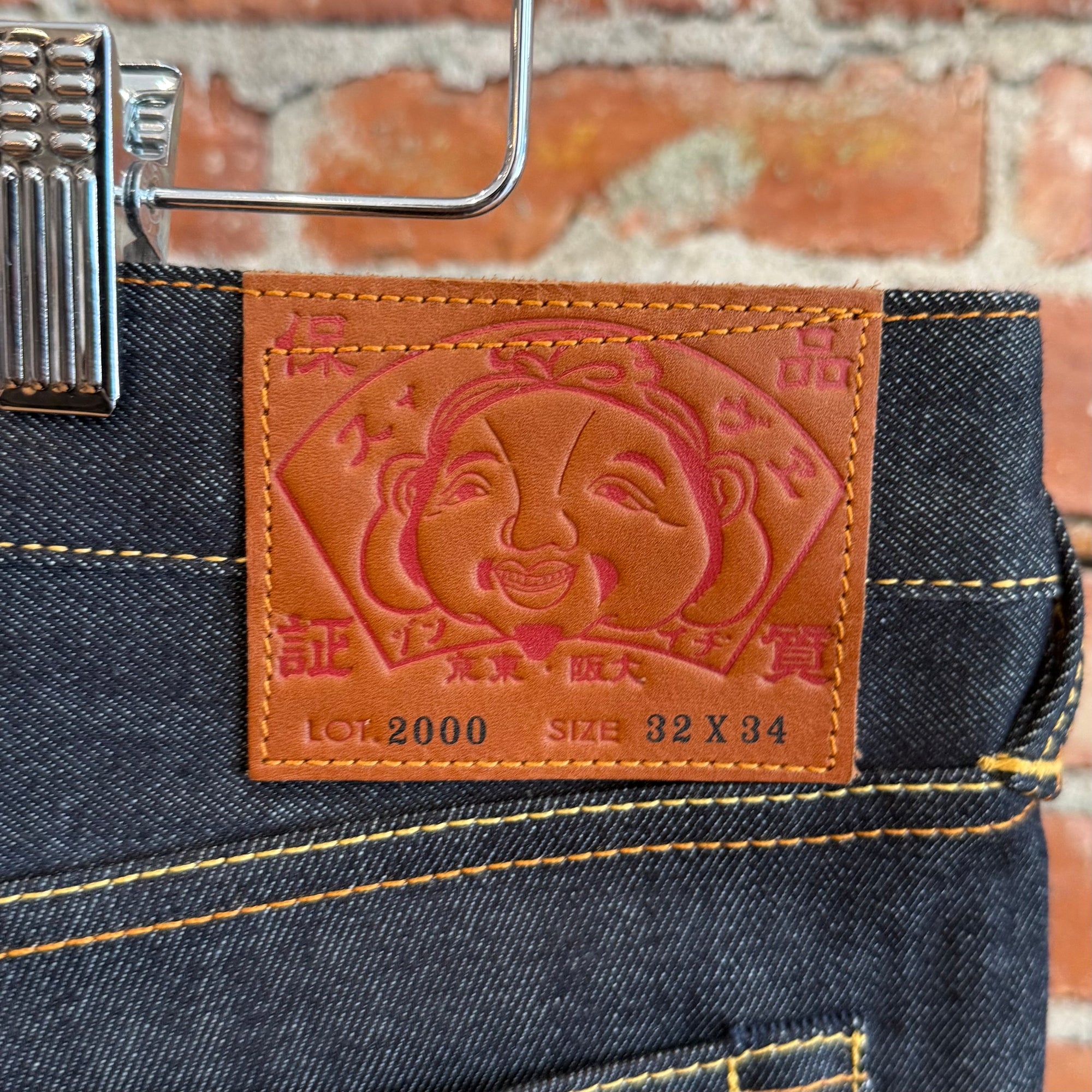 EVISU LOT 2000 DIACOCK PRINT DENIM 'INDIGO/BLACK'