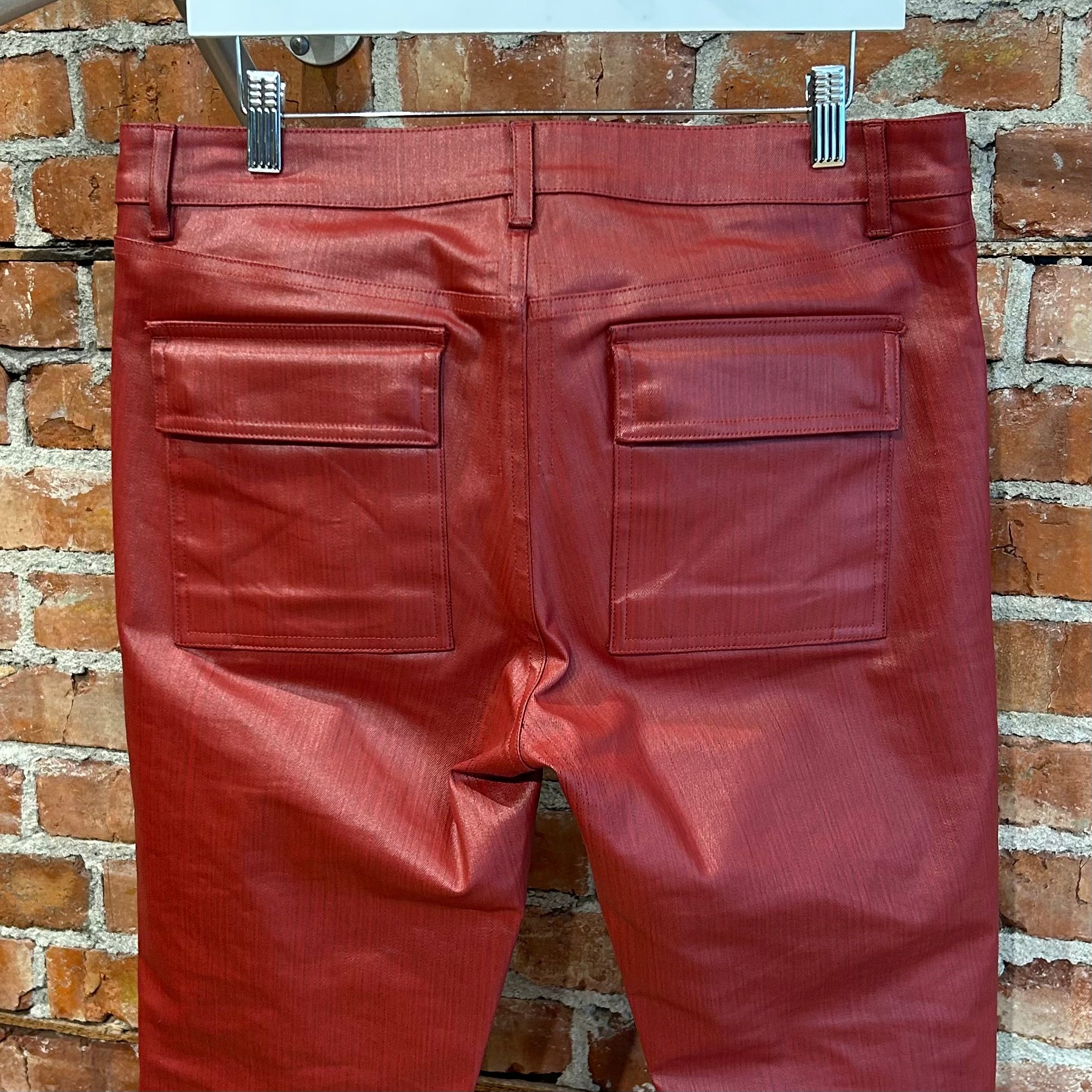 RICK OWENS SS24 LIDO TYRONE WAXED DENIM ‘RED’