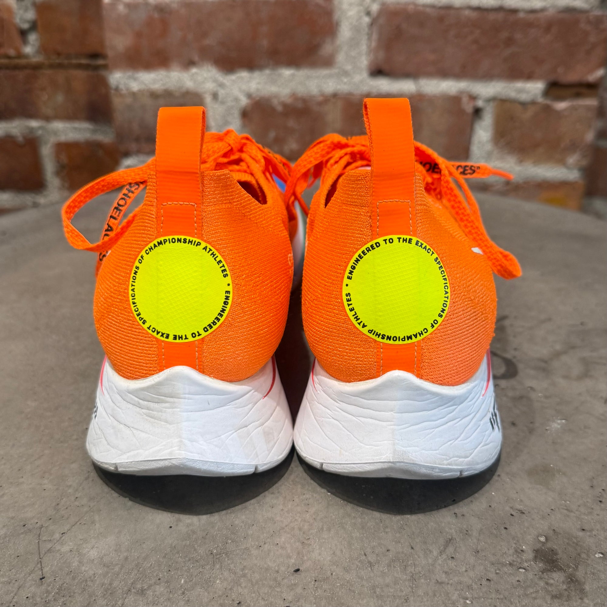 OFF WHITE X NIKE MERCURIAL ZOOM FLY SNEAKERS ‘ORANGE’