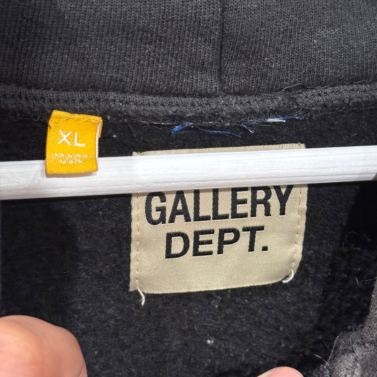 GALLERY DEPT. QUARTER ZIP HOODIE ‘BLACK’