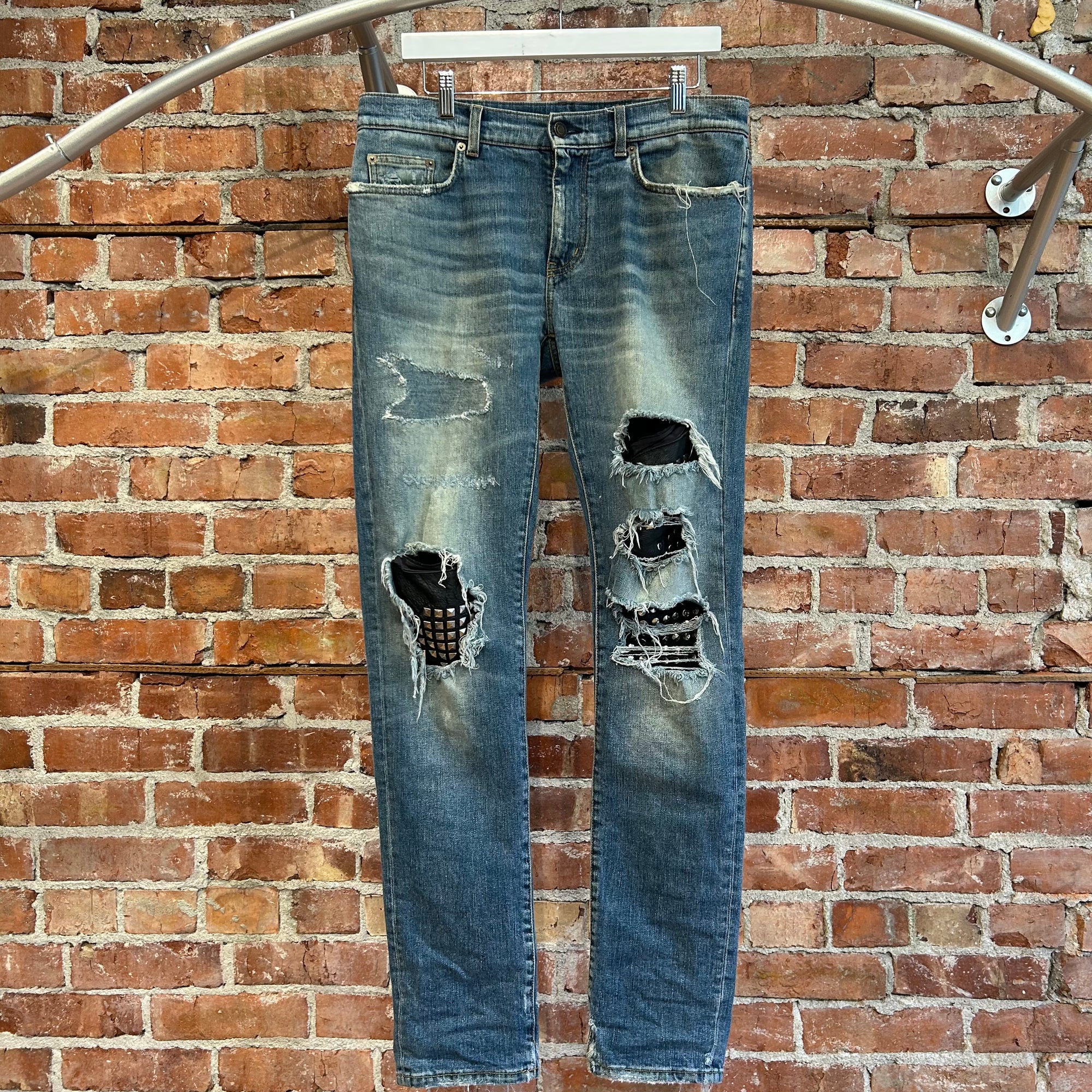 SAINT LAURENT SS16 HEDI STUDDED D02 DENIM ‘BLUE’
