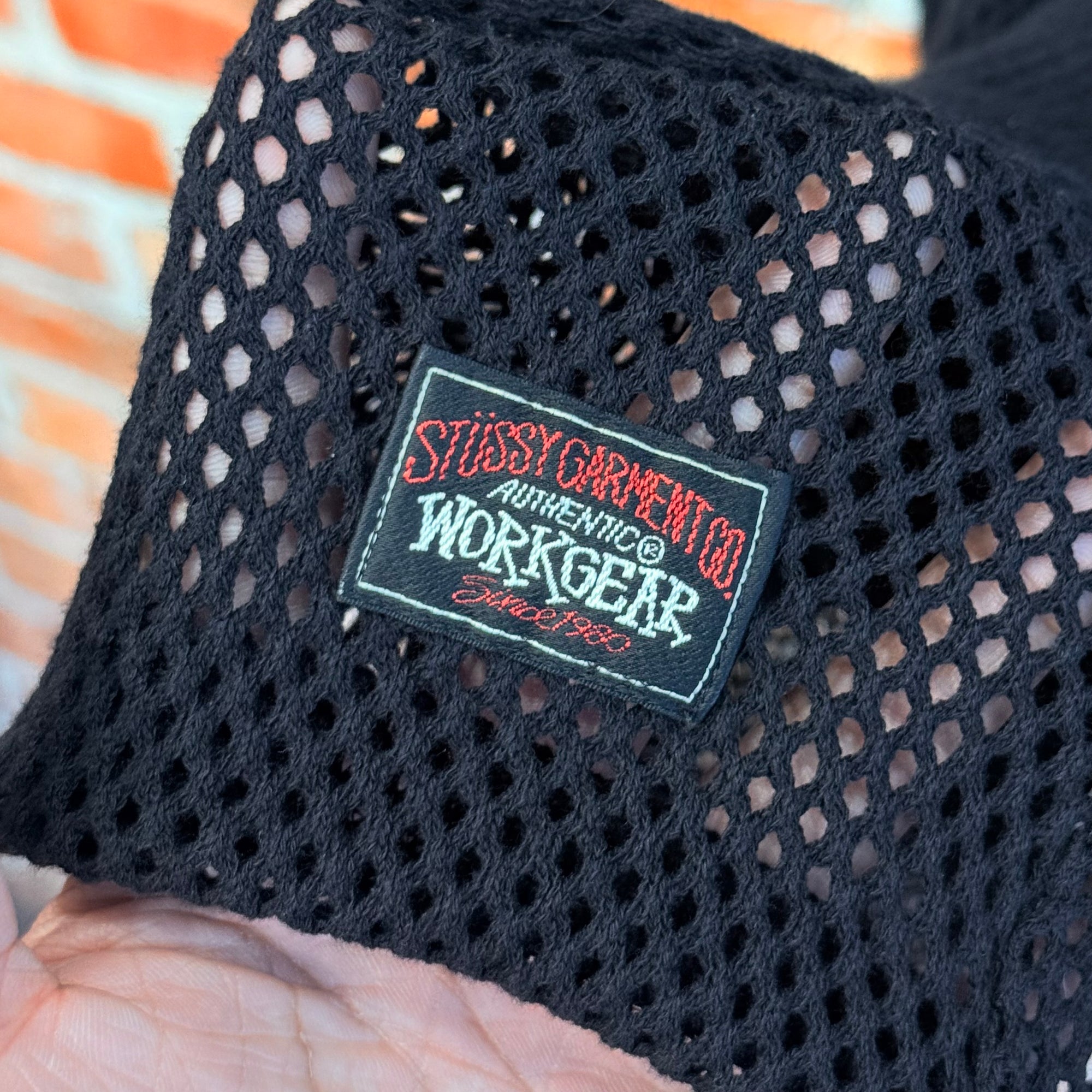 STUSSY WORKGEAR MESH JERSEY TEE ‘BLACK’