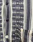 NEEDLES CABANA PAPILLON STRIPE SHIRT ‘CREAM/PURPLE’