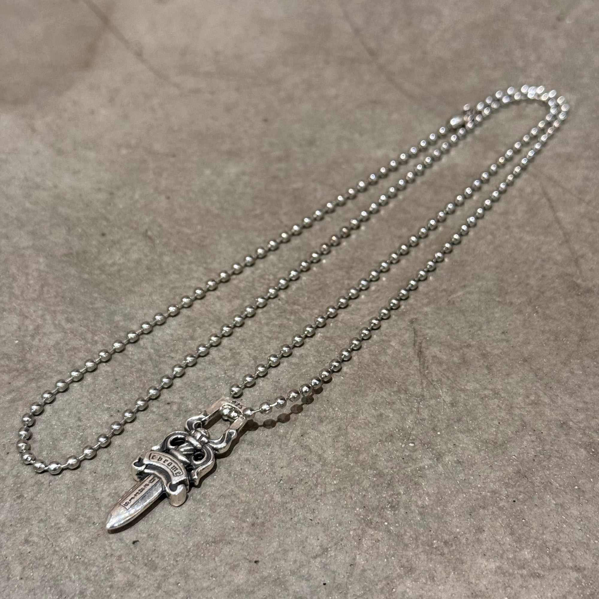 CHROME HEARTS ZIPPER DAGGER NECKLACE 