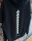 CHROME HEARTS CEMETERY CROSS SPINE PULLOVER HOODIE ‘BLACK’
