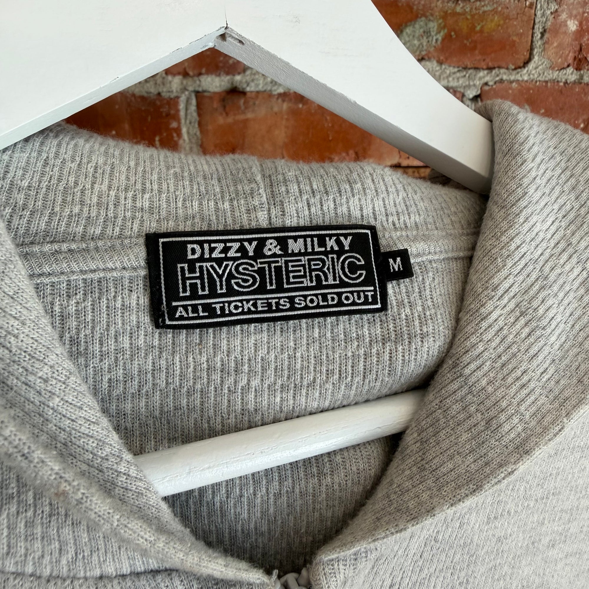 HYSTERIC GLAMOUR F*CK FORD THERMAL ZIP HOODIE ‘GRAY’