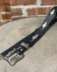 ENFANTS RICHES DEPRIMES FW25 RAT CHASE LEATHER BELT ‘BLACK/SILVER’