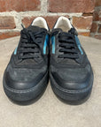 LANVIN LOW TRAINERS ‘BLACK/METALLIC BLUE’