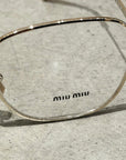 MIU MIU 50WV METAL FRAME GLASSES ‘GOLD’