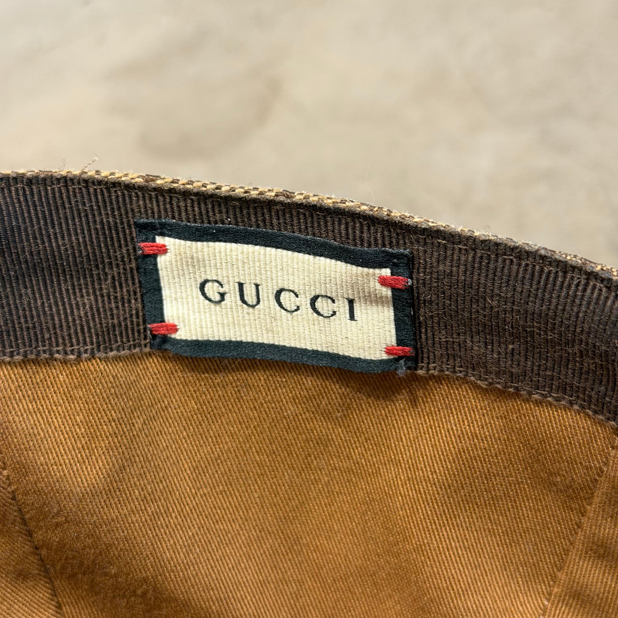 GUCCI MONOGRAM CANVAS BASEBALL CAP ‘SAND’