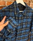 CHROME HEARTS MONOGRAM WORK DOG FLANNEL ‘BLUE’