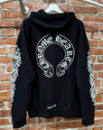 CHROME HEARTS HORSESHOE FLORAL PULLOVER HOODIE ‘BLACK’