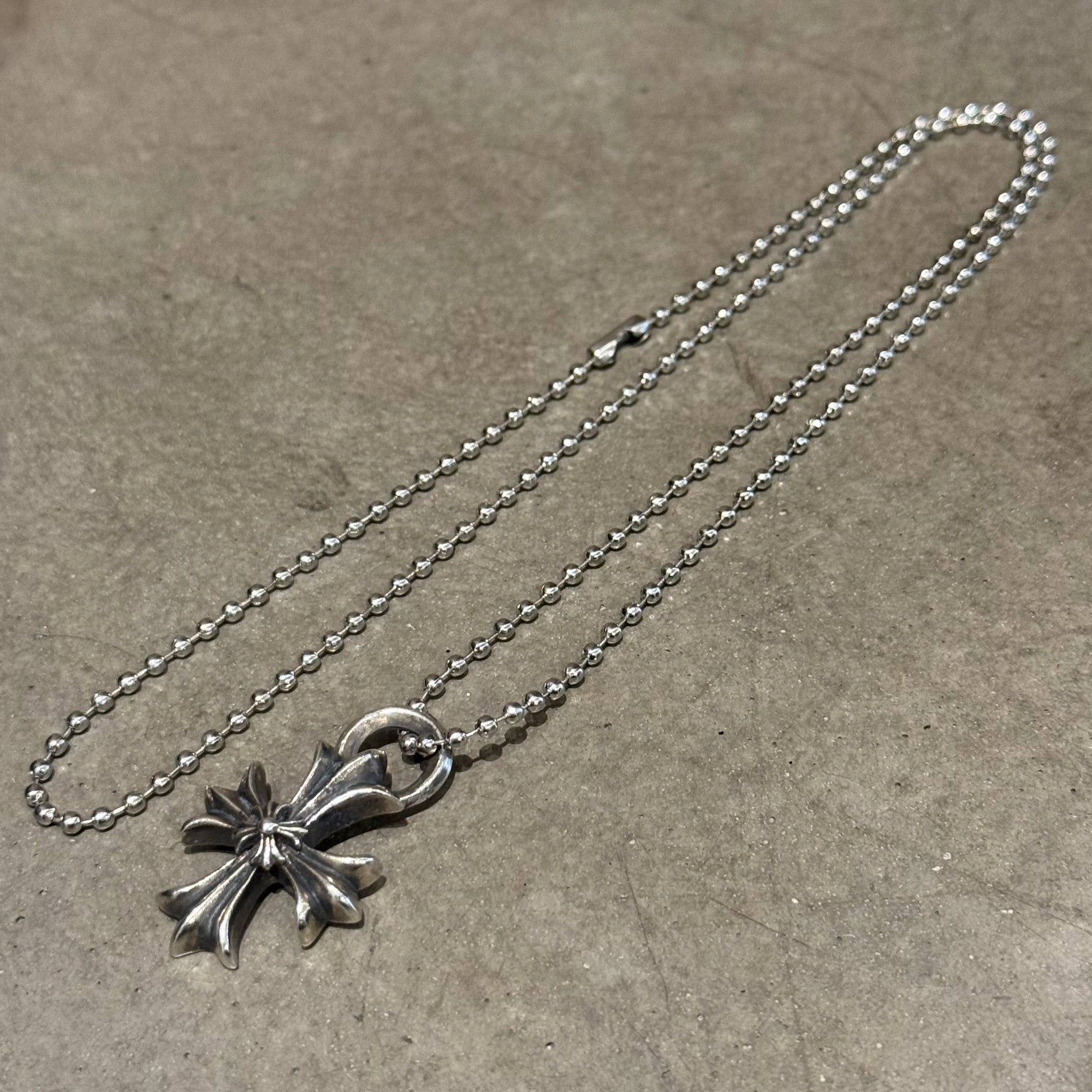 CHROME HEARTS DOUBLE CH PLUS CROSS NECKLACE ‘SILVER’