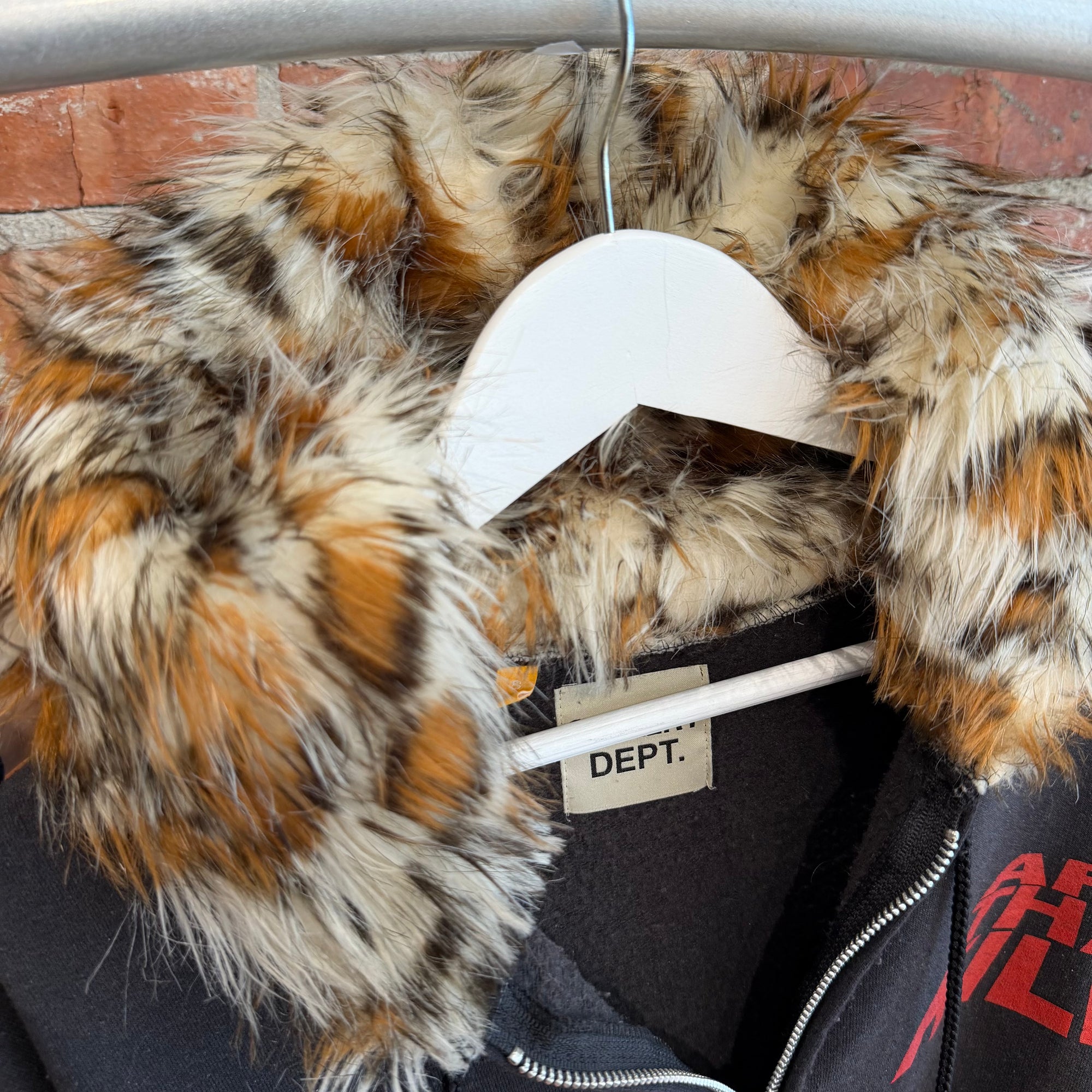GALLERY DEPT. ATK G-PATCH FUR ZIP HOODIE ‘MULTI’