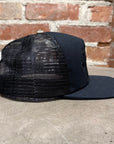 CHROME HEARTS TRIPLE PONY HAIR CROSS PATCH TRUCKER ‘BLACK’