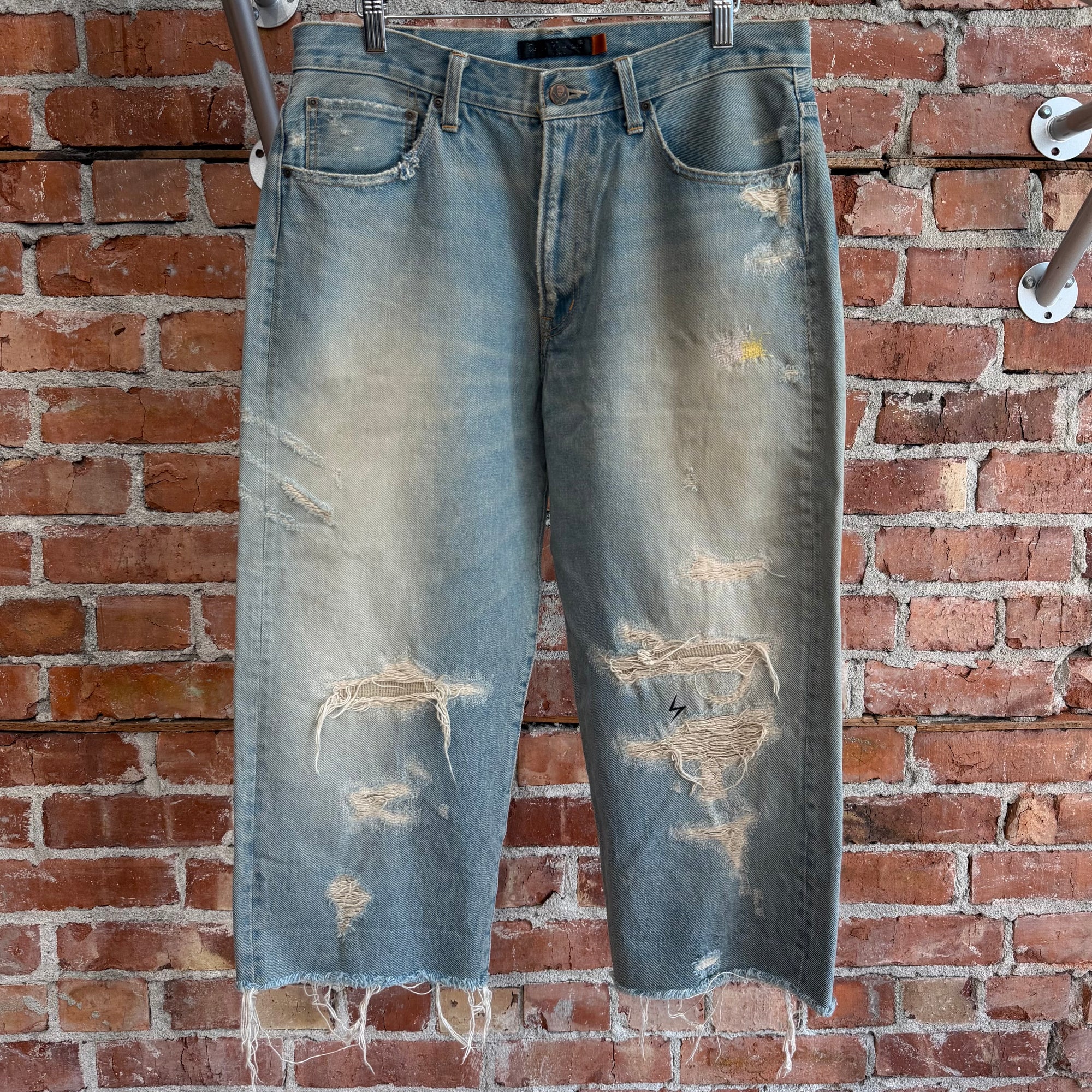 UNDERCOVER SS05 "BUT BEAUTIFUL II" DENIM SHORTS ‘MULTI’