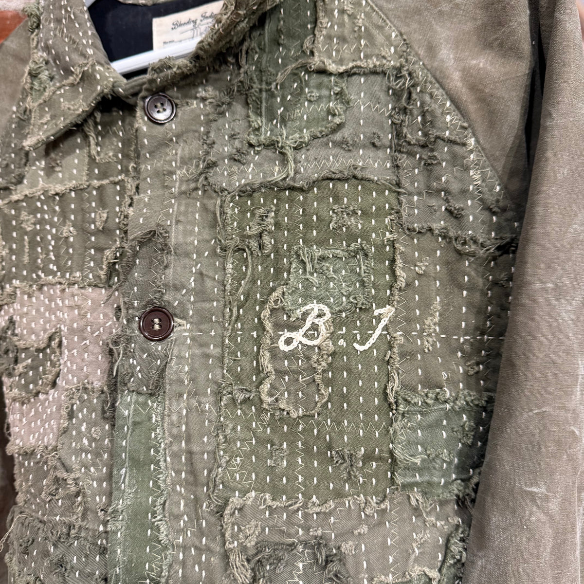 BLEEDING INDIGO BORO MILITARY JACKET ‘SAGE’