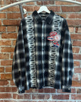 HYSTERIC GLAMOUR SNAKE PRINT PATCH FLANNEL  ‘GREY’