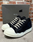 RICK OWENS PONY HAIR RAMONES LOW ‘BLACK’