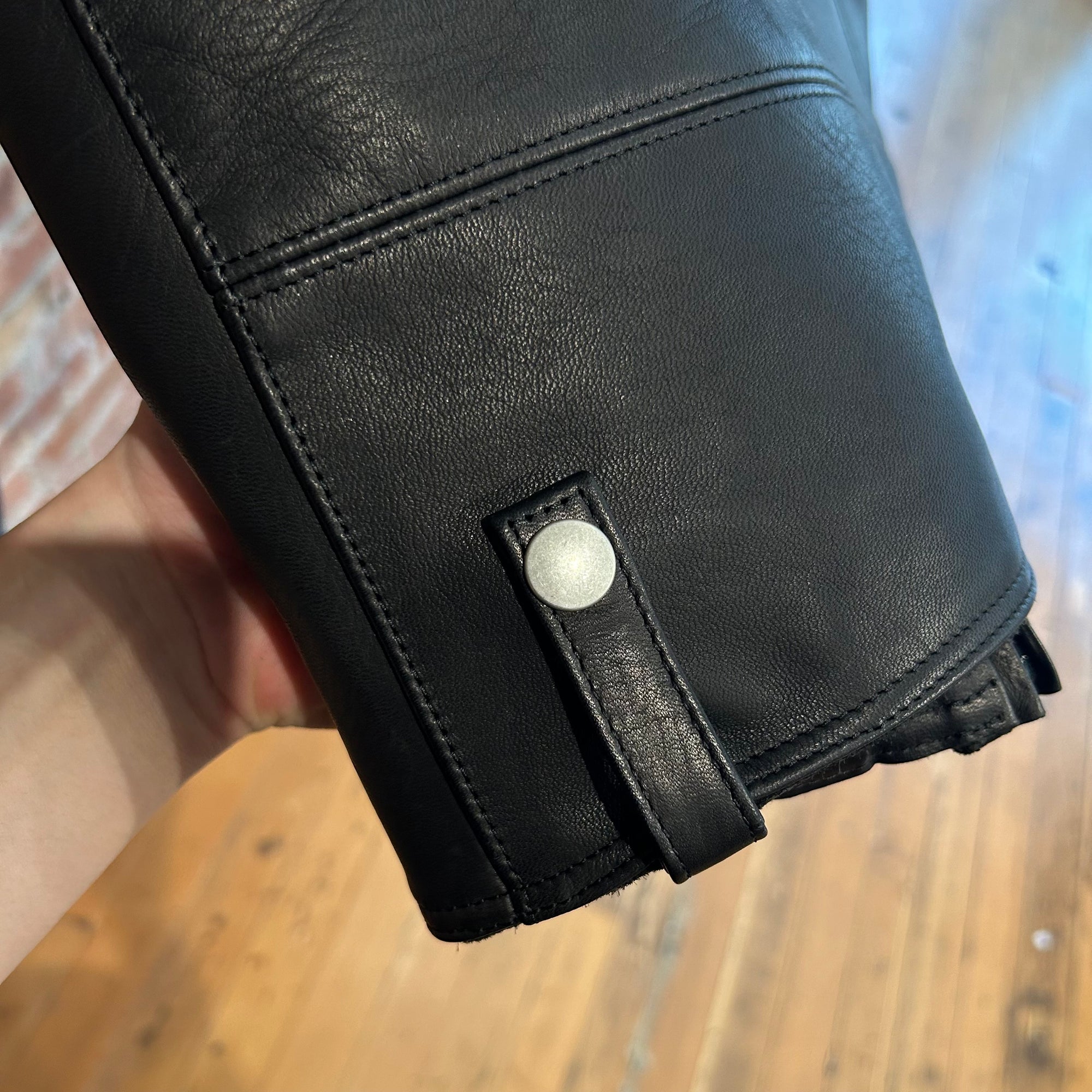 RICK OWENS X SUIC*DE SS26 TEMPLE VEGA LEATHER JACKET ‘BLACK’