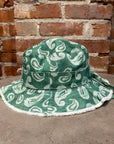 JACQUEMUS PAISLEY BUCKET HAT ‘GREEN’