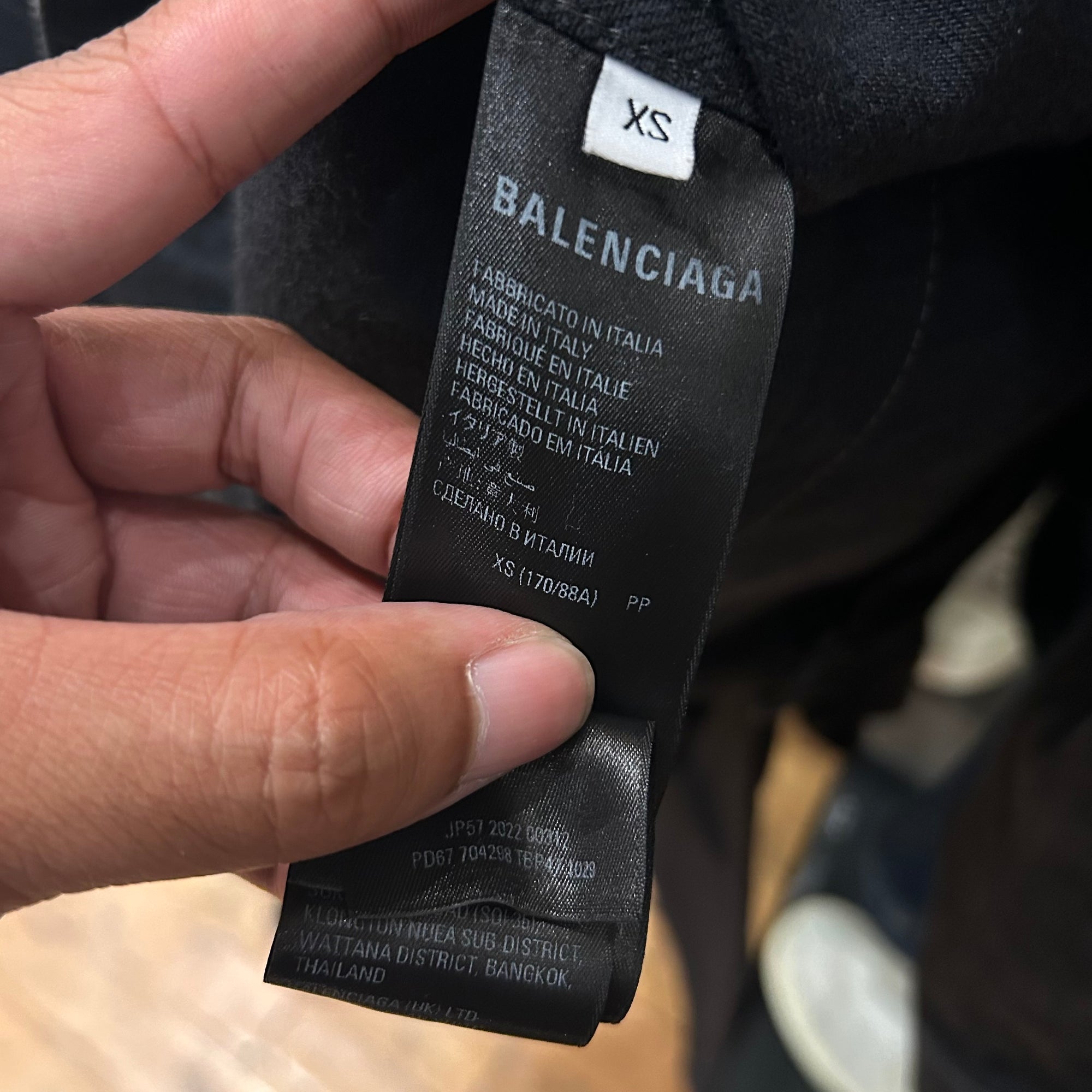 BALENCIAGA FW22 3B SPORTS ICON DENIM JACKET ‘BLACK’