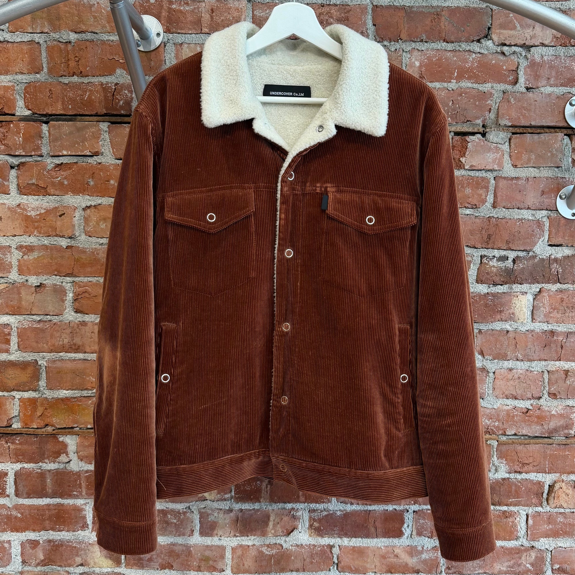 UNDERCOVER FW19 SHERPA CORDUROY TRUCKER JACKET ‘BROWN’