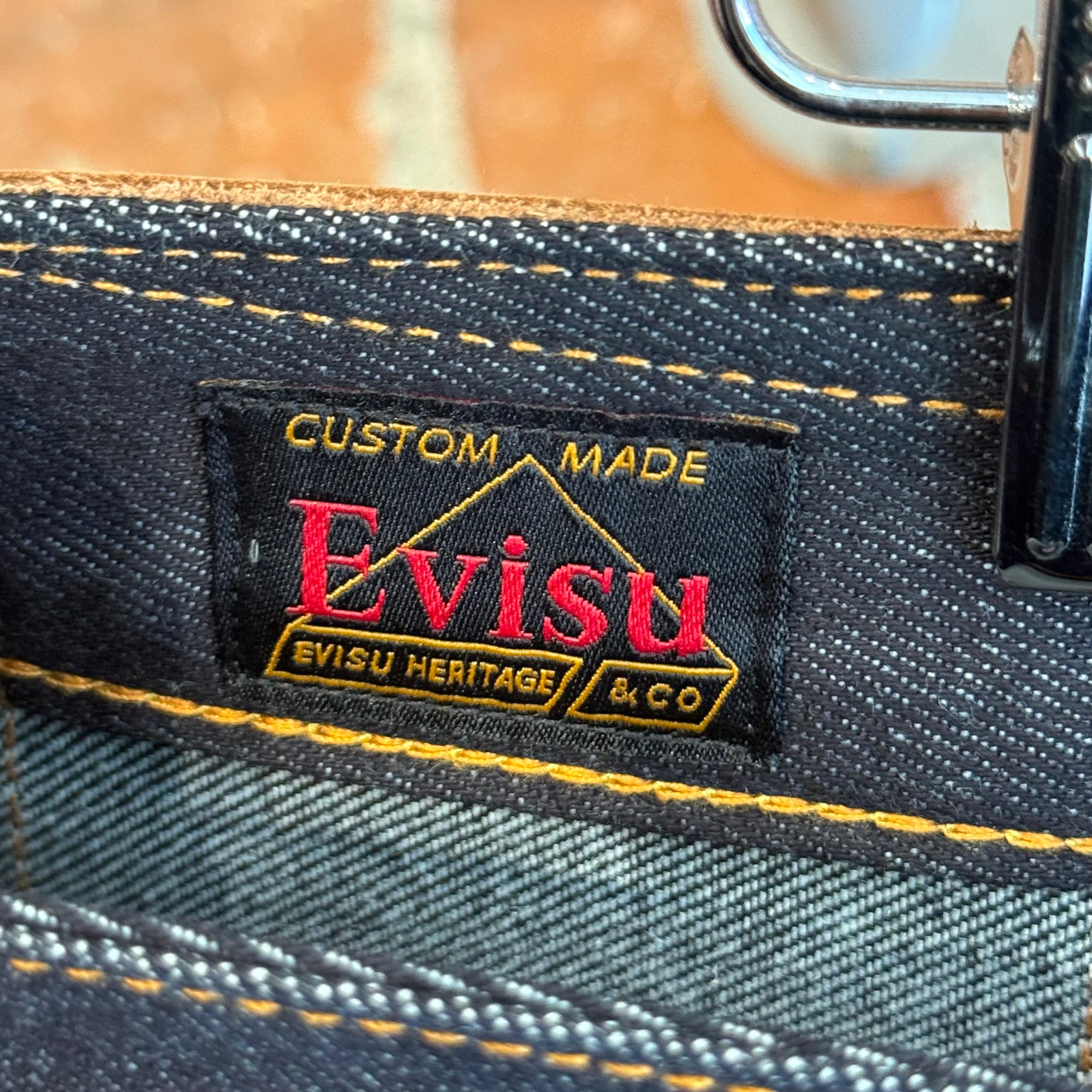 EVISU LOT 2000 DIACOCK PRINT DENIM 'INDIGO/BLACK'
