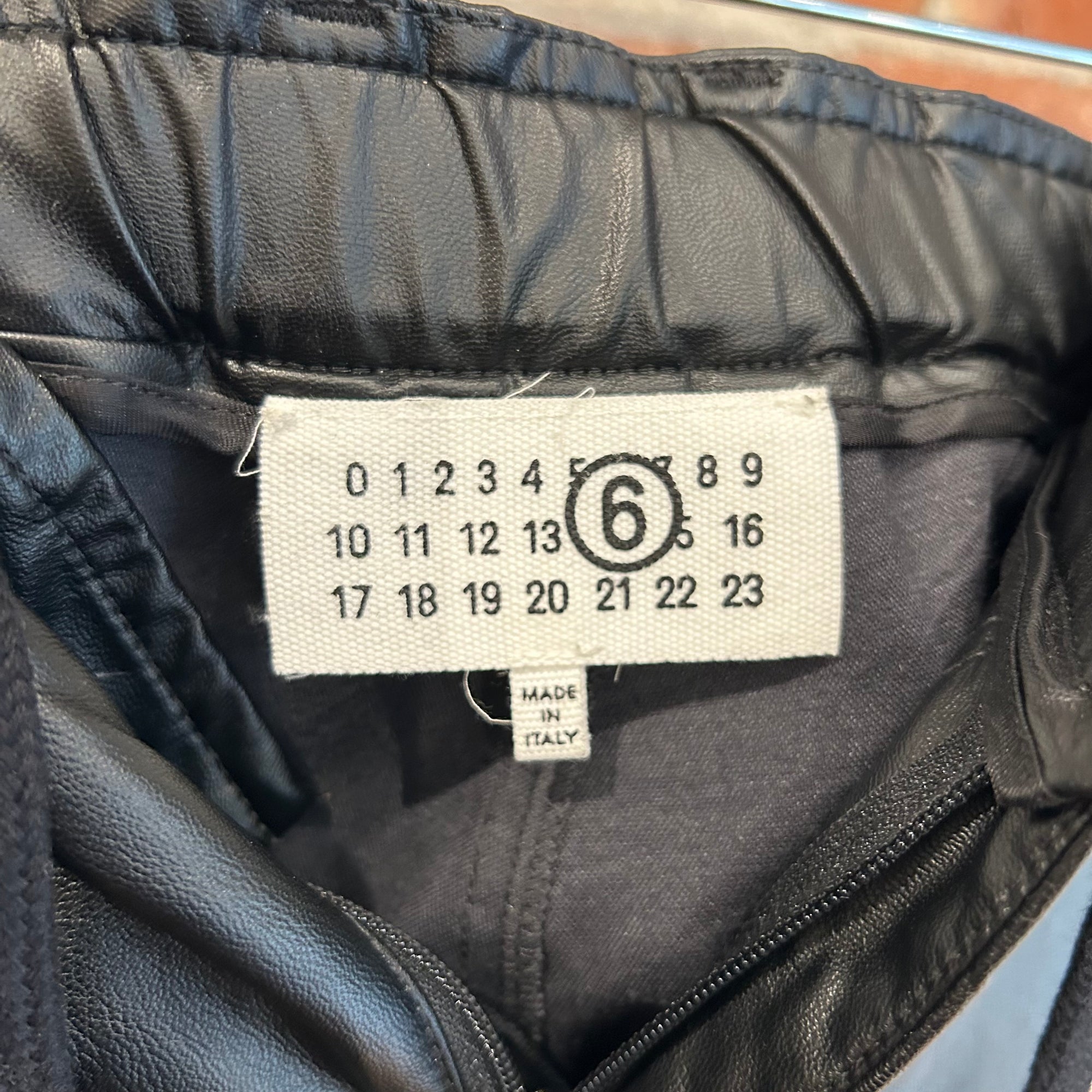 MAISON MARGIELA MM6 BAGGY LEATHER PANTS ‘BLACK’