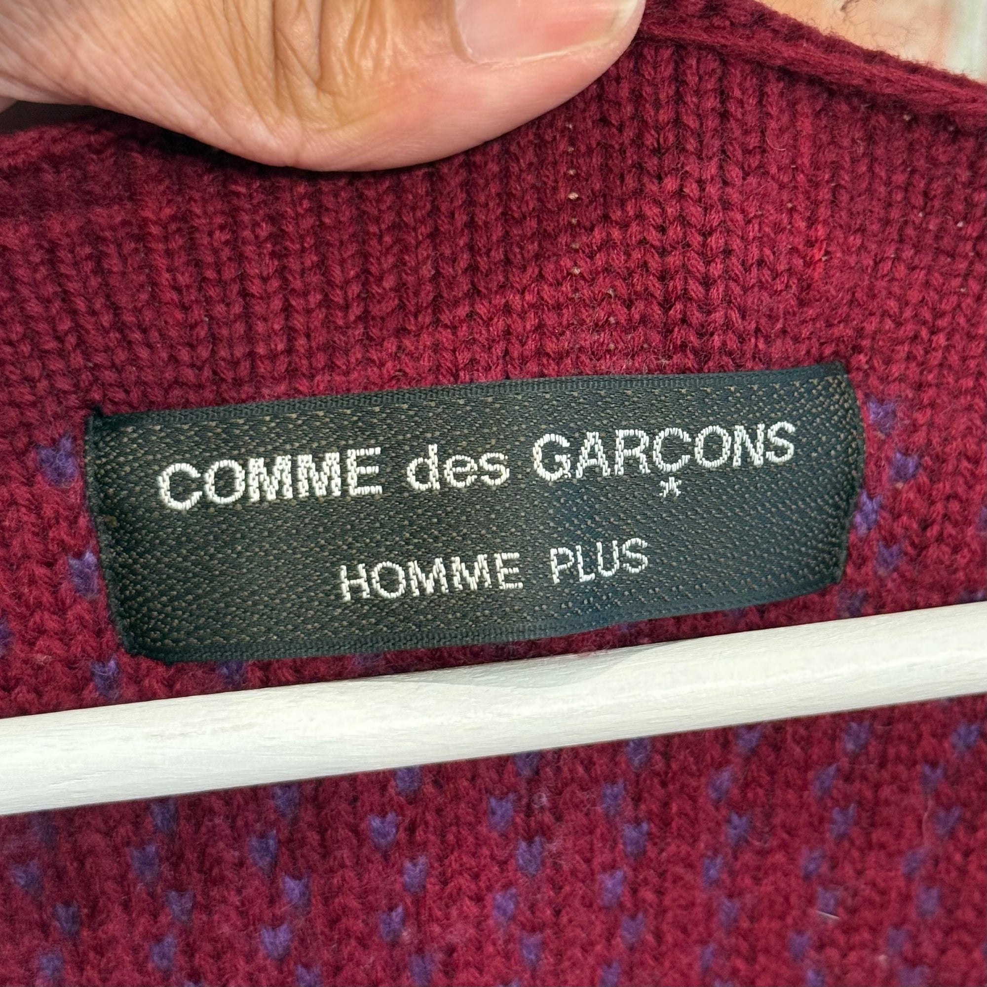 COMME DES GARÇON HOMME PLUS AD1999 ZIP CARDIGAN ‘PLUM’