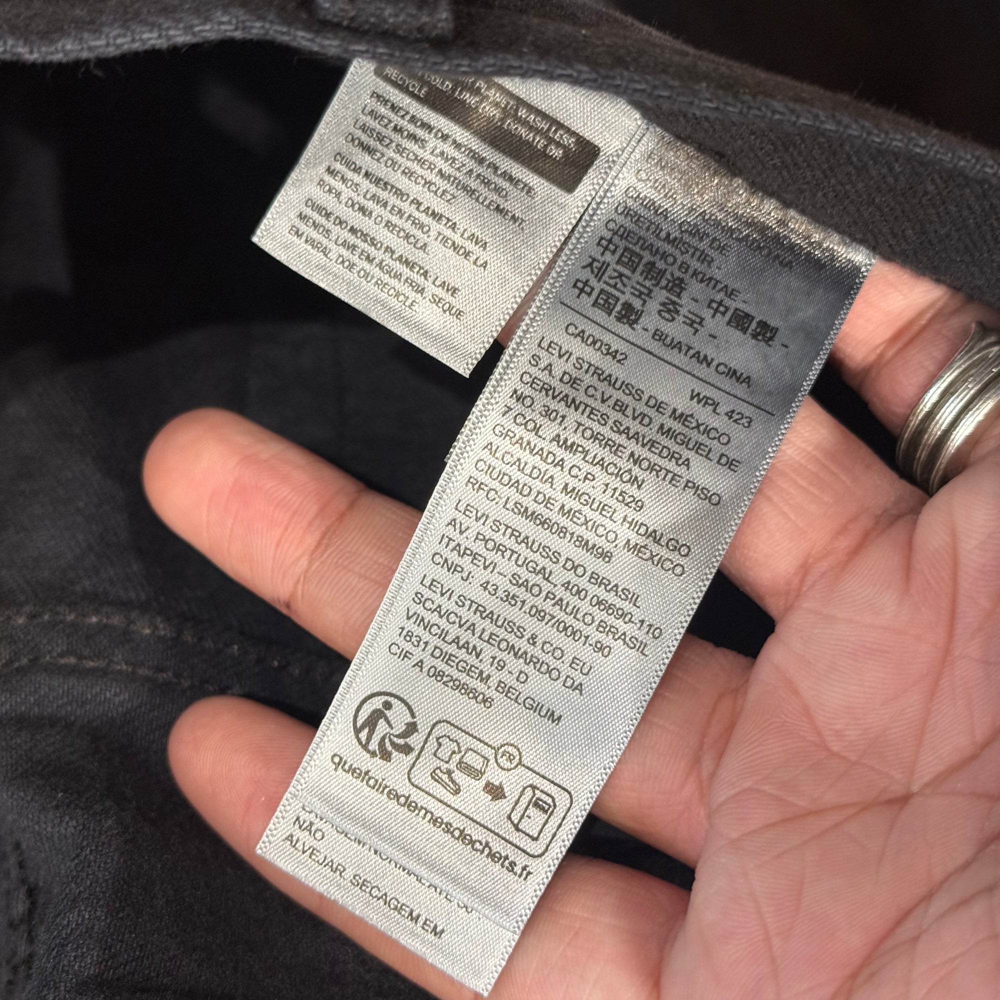 LEVIS X JJJOUND '93 FIT ORIGINAL 501 DENIM ‘BLACK’