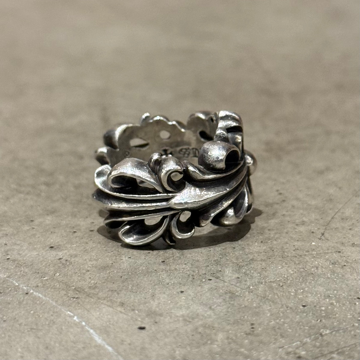 CHROME HEARTS DOUBLE FLORAL RING ‘SILVER’