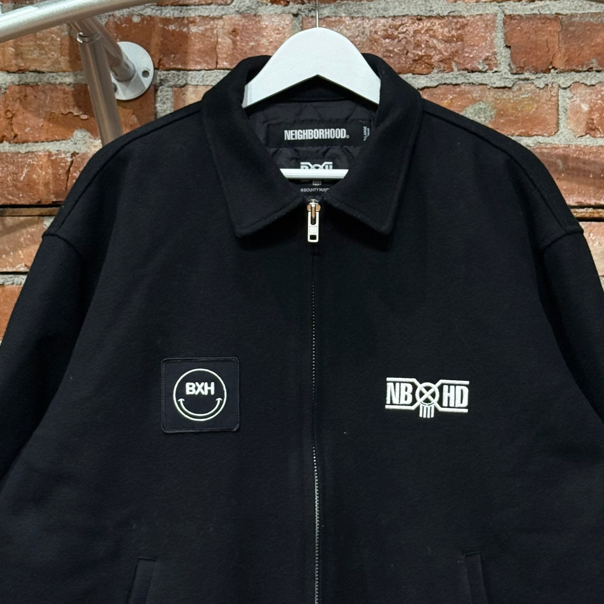 NEIGHBORHOOD X BOUNTY HUNTER WOOL SOUVENIR JACKET ‘BLACK’