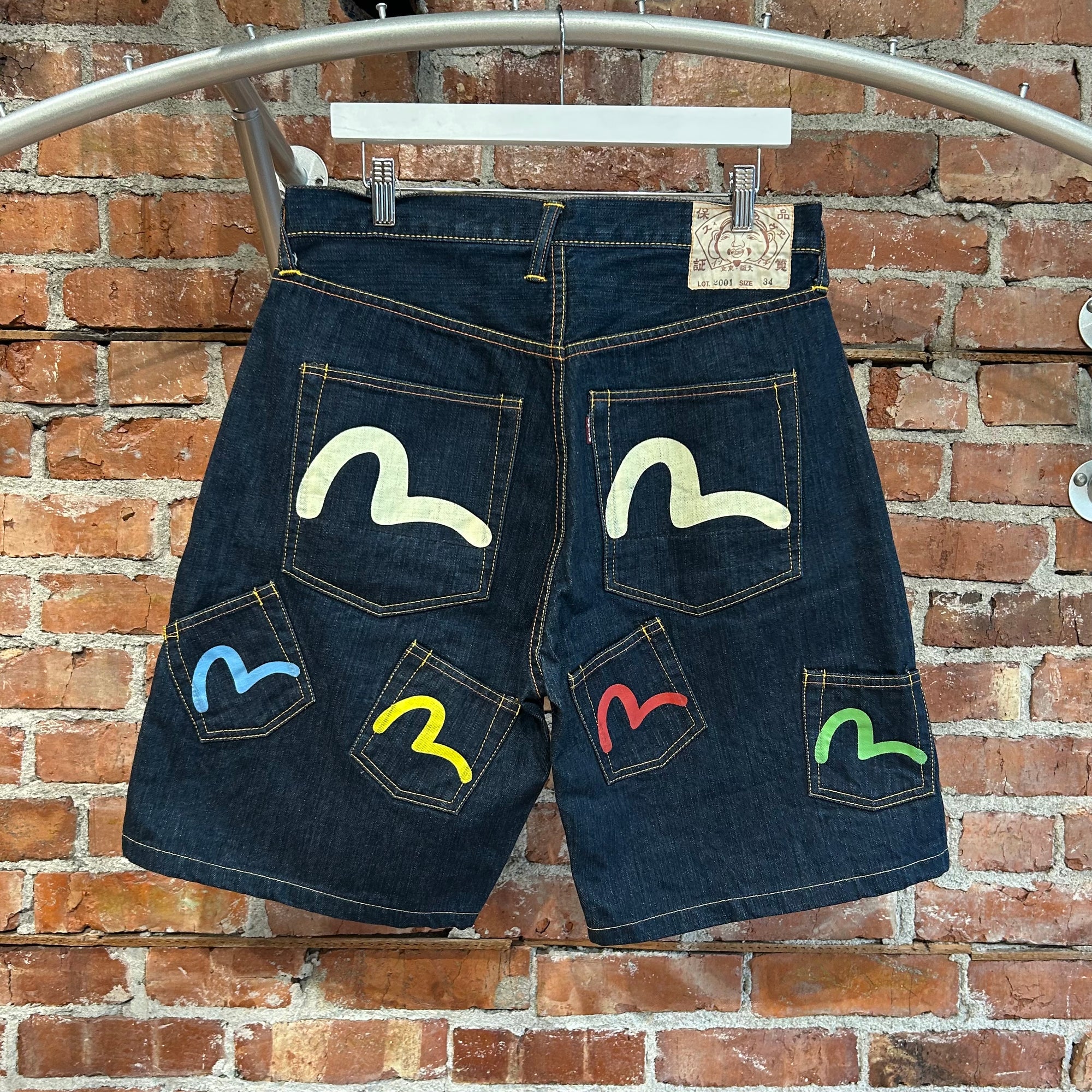 EVISU MULTIPOCKET GULL SHORTS 'INDIGO'